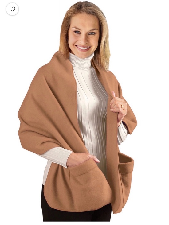 Walmart Other - NWOT Cozy Camel Pocket Wrap for Women